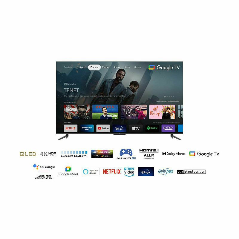 TCL 55C645 4K QLED TV s Google TV-om