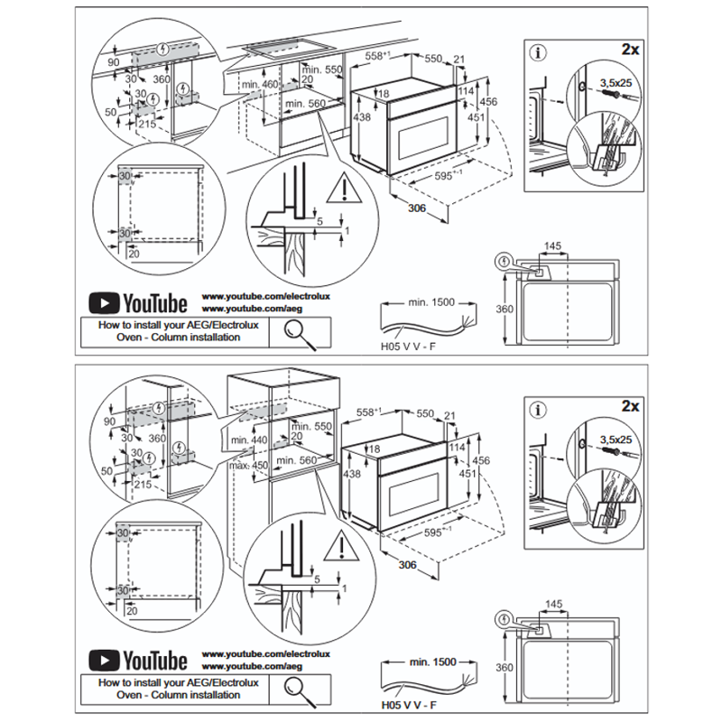 Ugradbena mikrovalna pećnica Electrolux LVM6E46Z Grill